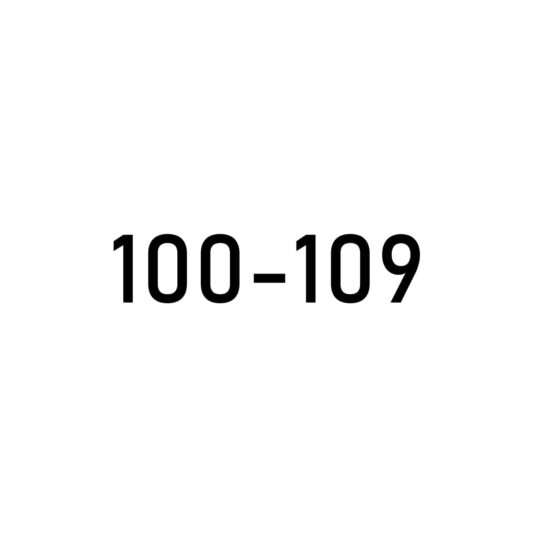 100cm to 109cm